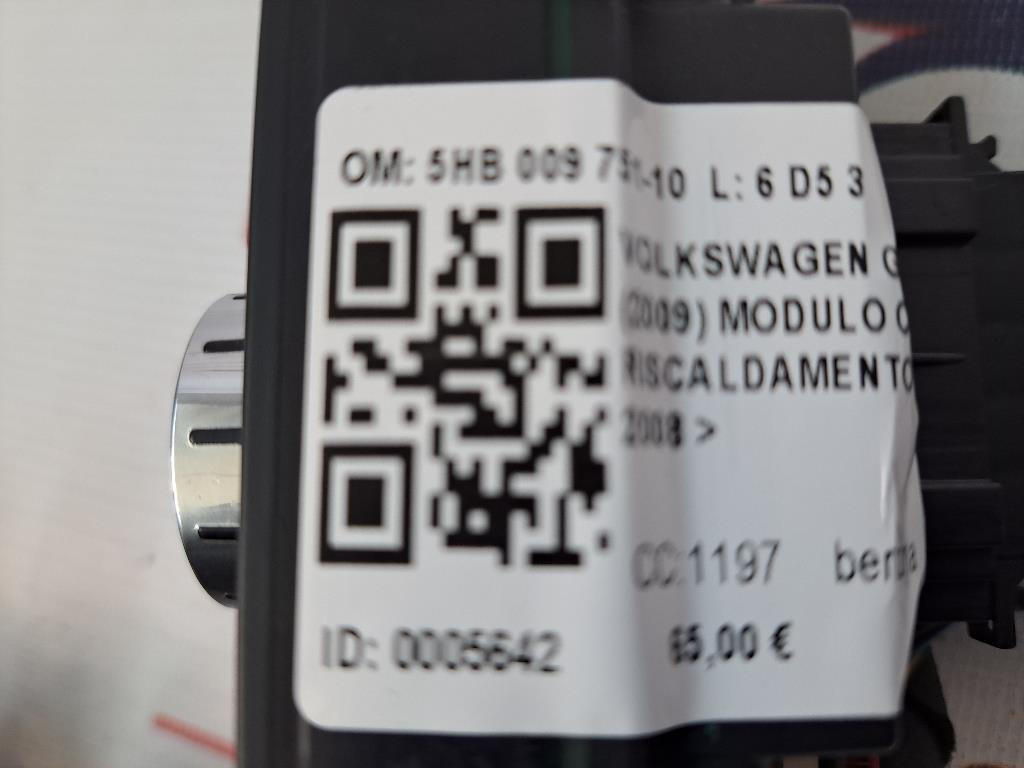 Comandi Clima VOLKSWAGEN Golf 6 Berlina (08>12)