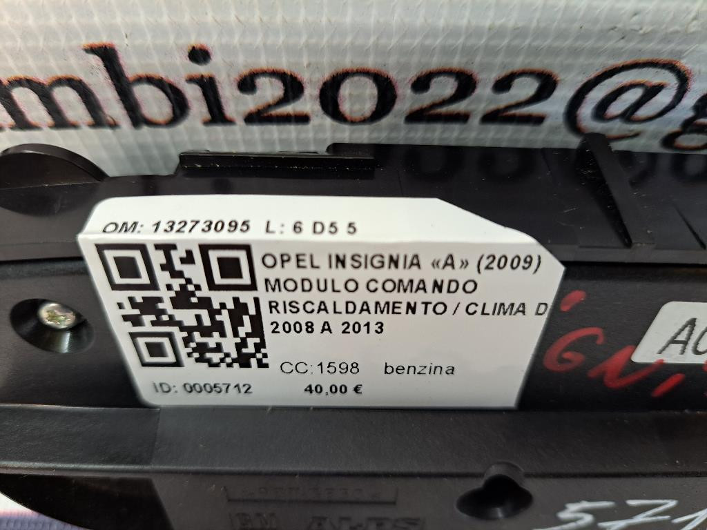 Comandi Clima OPEL Insignia Berlina