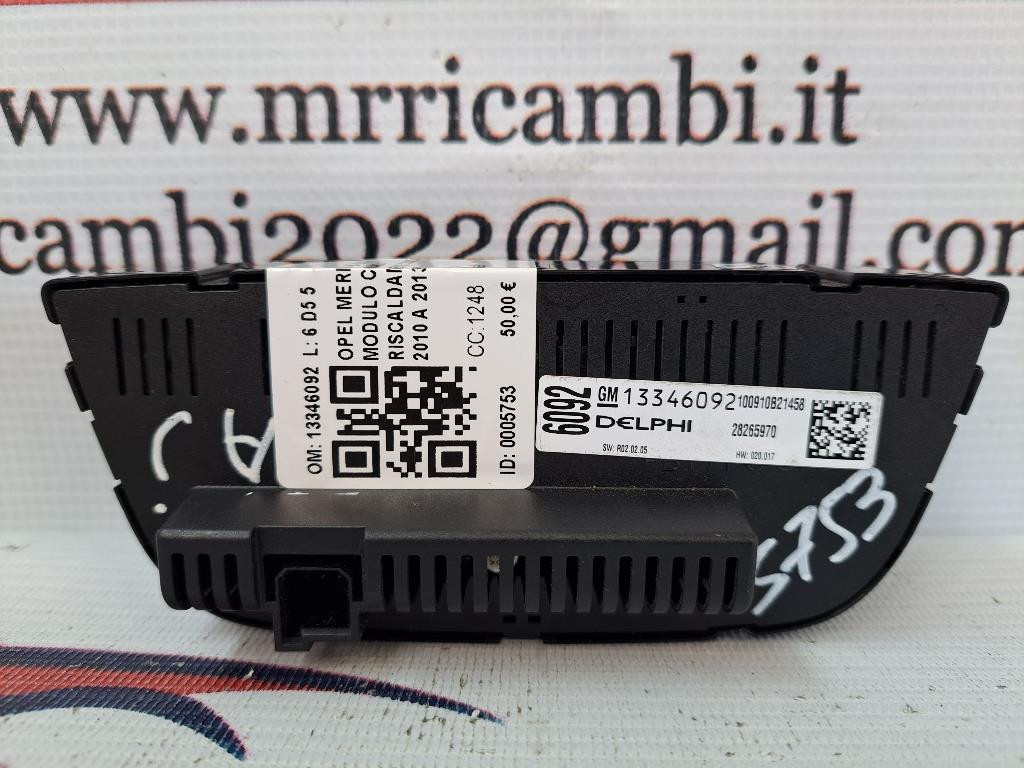 Comandi Clima OPEL Meriva 3° Serie