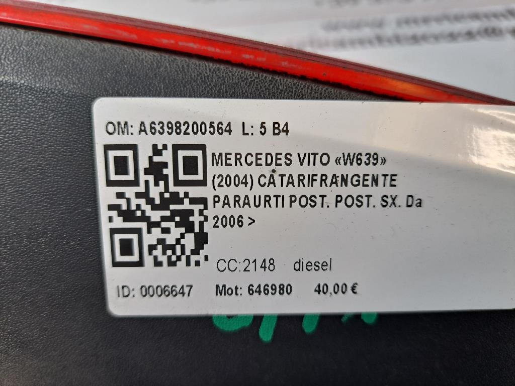 Stop fanale Posteriore sinistro lato Guida MERCEDES Vito W639 2° Serie