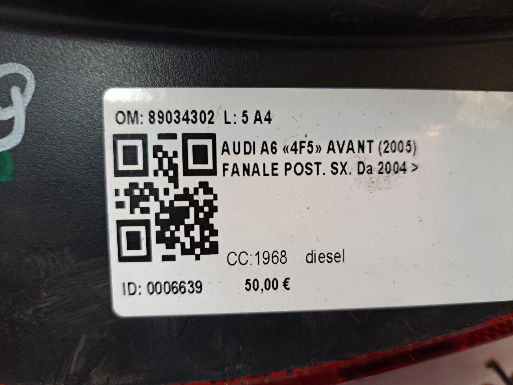 Stop fanale Posteriore sinistro lato Guida AUDI A6 Avant Serie C6 (4F5) (04>12)