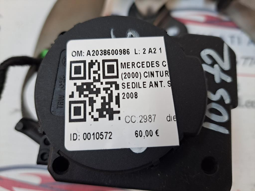 Cintura di Sicurezza Anteriore Sinistra MERCEDES Classe C Berlina W203 2° Serie