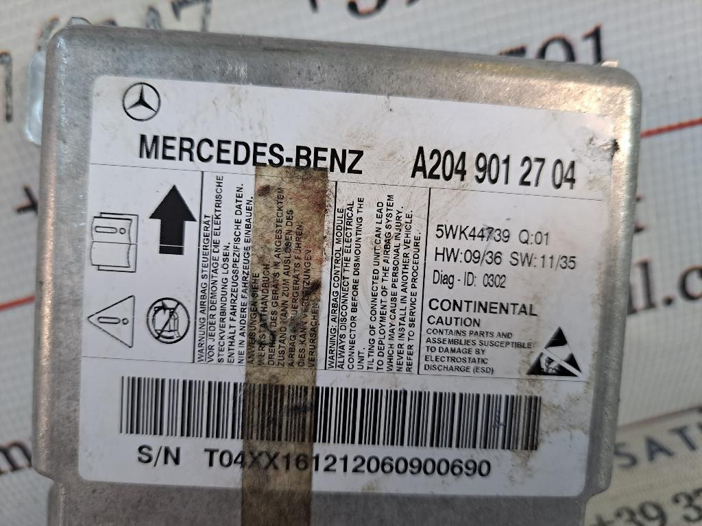 Centralina Airbag MERCEDES Classe C Berlina W204