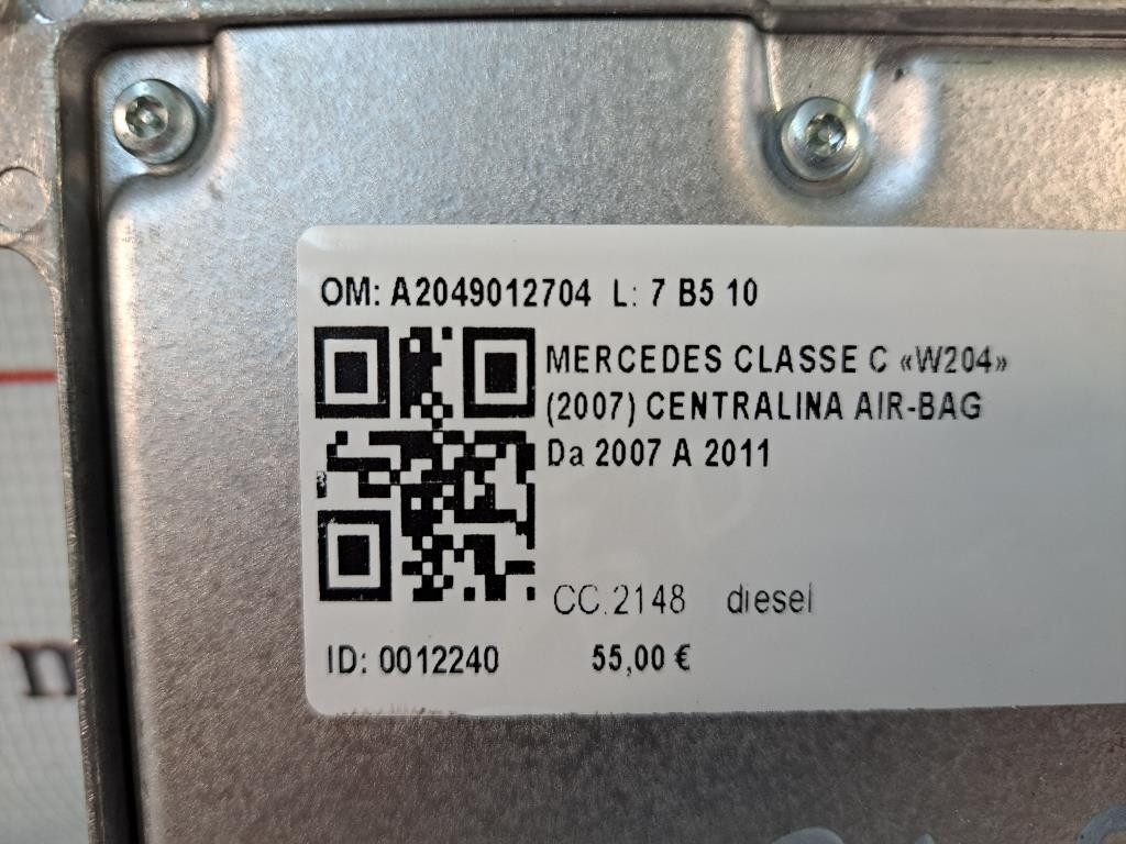 Centralina Airbag MERCEDES Classe C Berlina W204