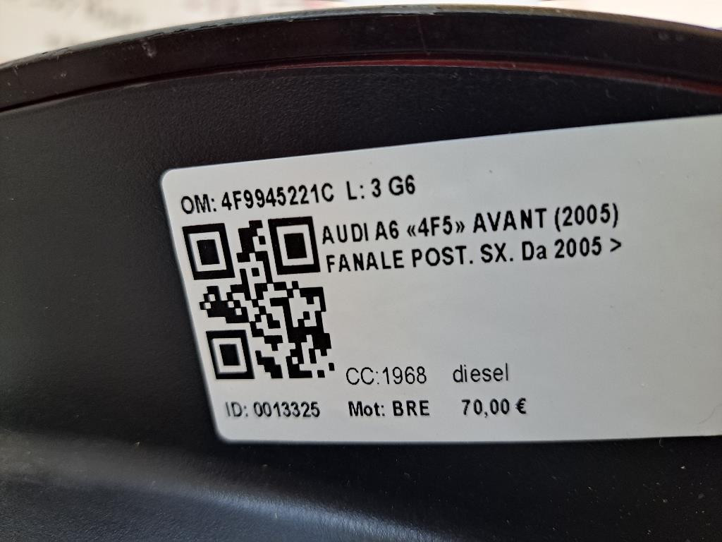 Stop fanale Posteriore Sinistro AUDI A6 Avant Serie C6 (4F5) (04>12)