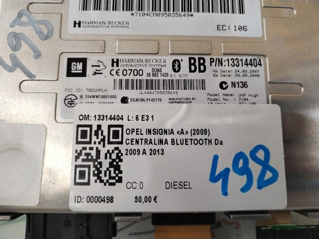 Centralina bluetooth telefono OPEL Insignia Berlina
