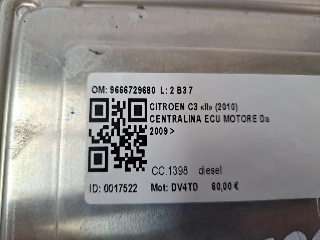 Centralina ECU CITROEN C3 Serie (09>15)