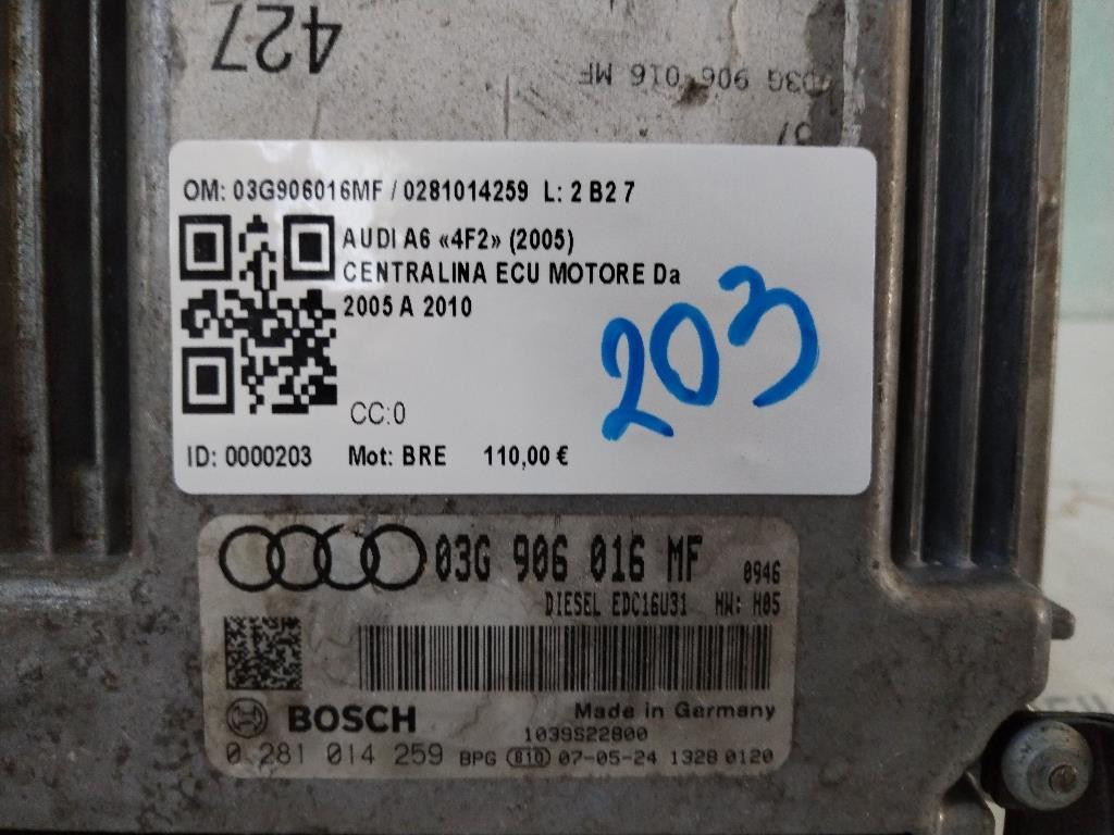 Centralina motore AUDI A6 Avant Serie C6 (4F5) (04>12)