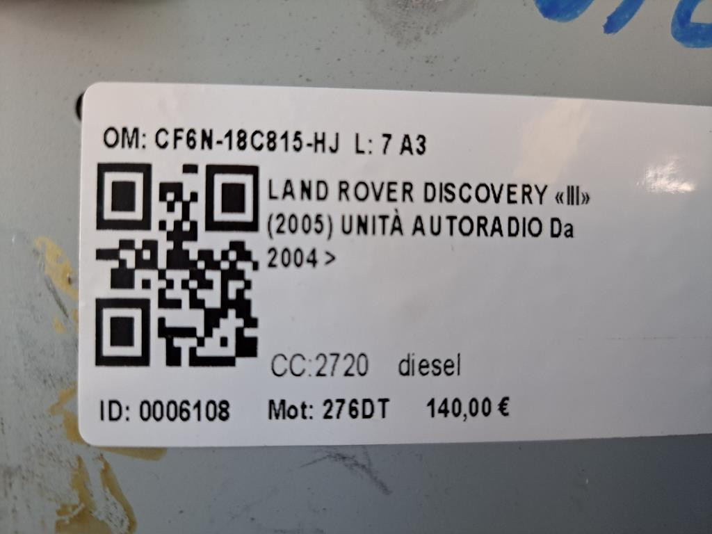 Autoradio LAND ROVER Discovery Serie III (04>10)