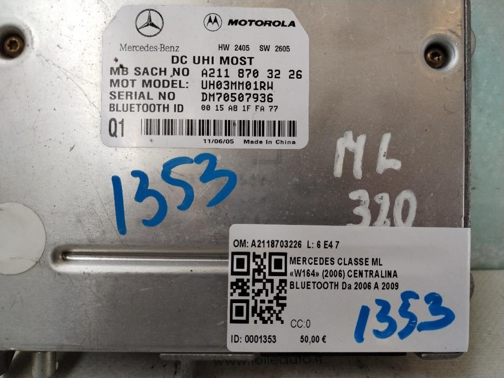 Centralina bluetooth telefono MERCEDES ML W164 3° Serie