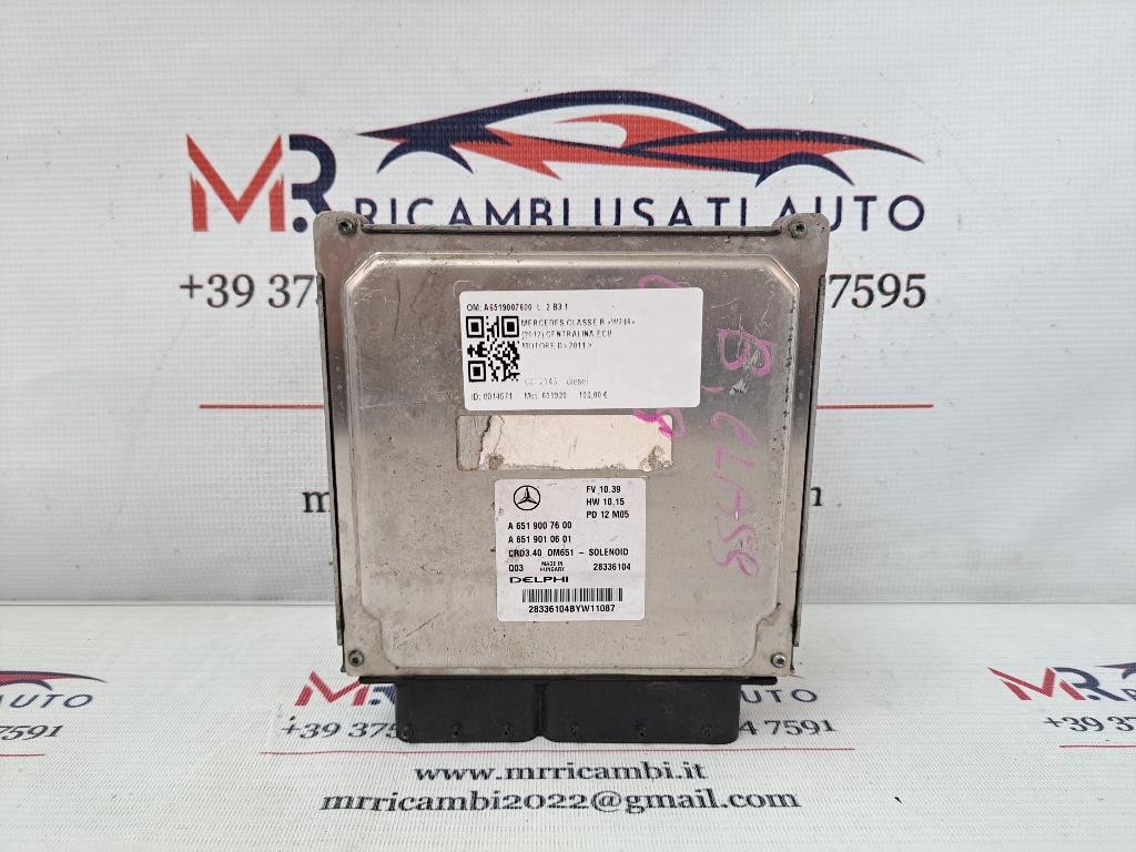 Centralina ECU MERCEDES Classe B W246 2° Serie