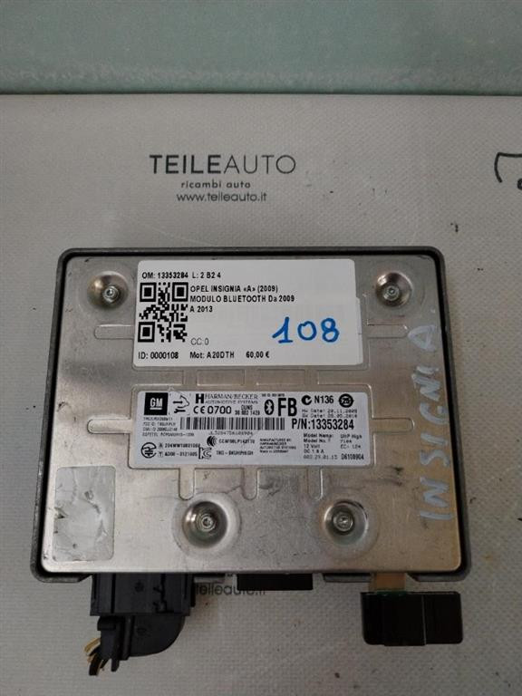 Centralina bluetooth telefono OPEL Insignia Berlina