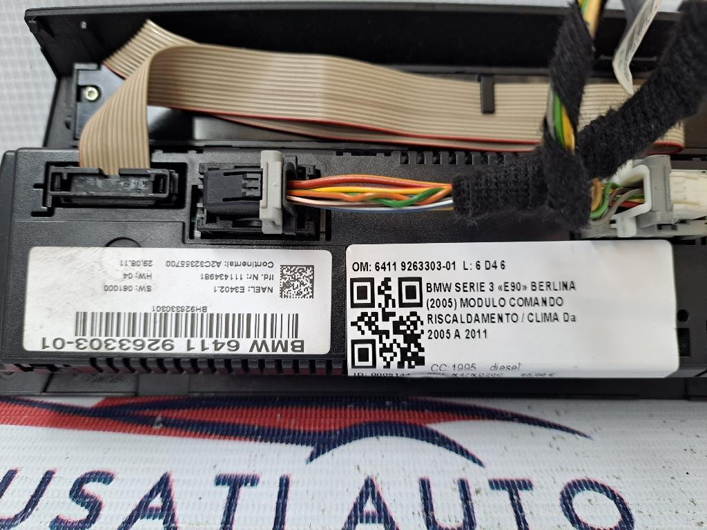 Comandi Clima BMW Serie 3 E90 Berlina 2° Serie