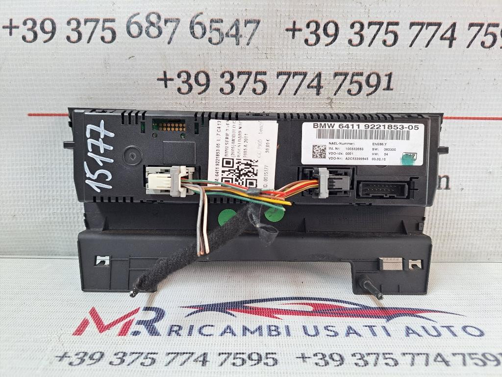 Comandi Clima BMW Serie 3 E90 Berlina 2° Serie