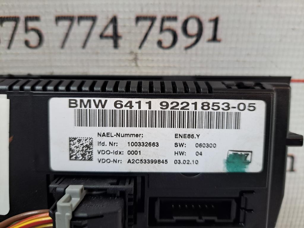 Comandi Clima BMW Serie 3 E90 Berlina 2° Serie