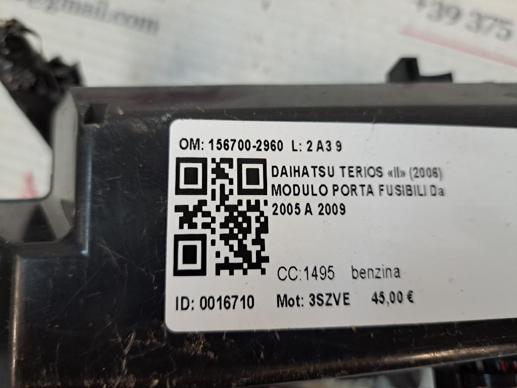 box contenitore porta fusibili DAIHATSU Terios 2° Serie