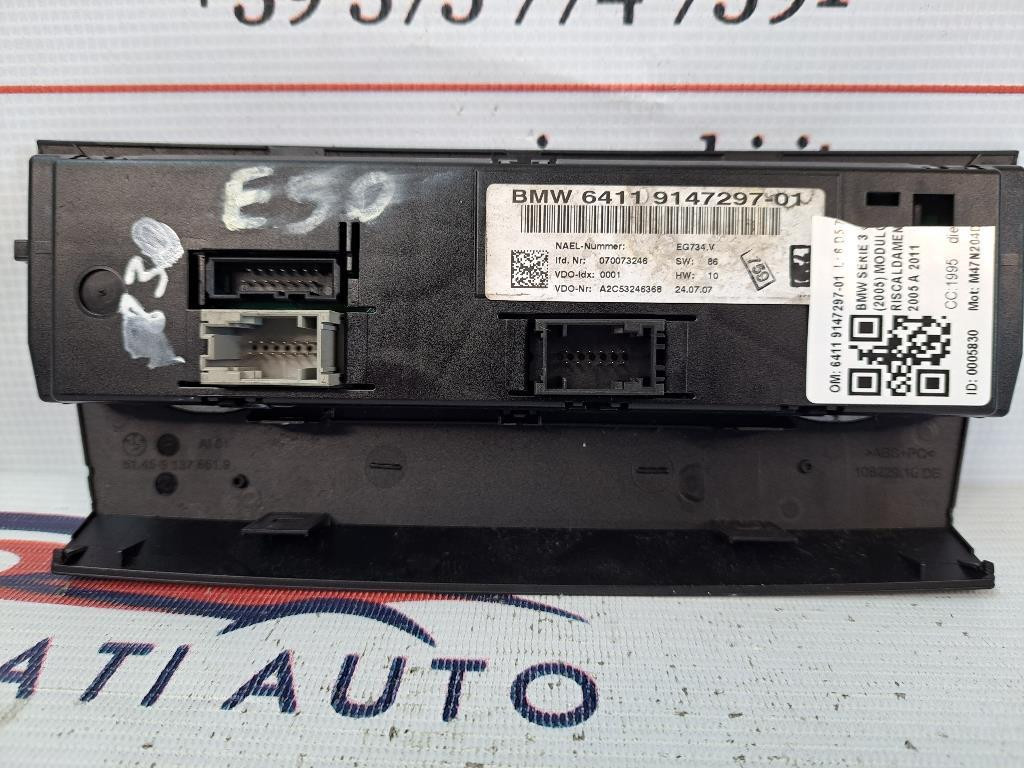 Comandi Clima BMW Serie 3 E90 Berlina