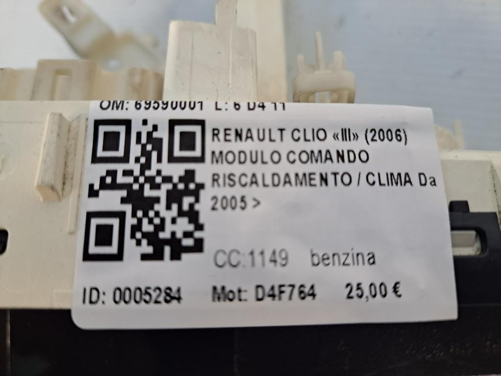 Comandi Clima RENAULT Clio Serie (04>08)