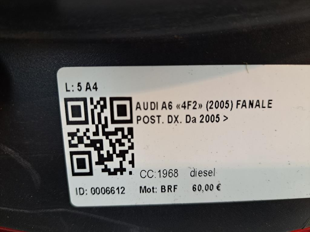 Stop fanale posteriore Destro AUDI A6 Avant Serie C6 (4F5) (04>12)