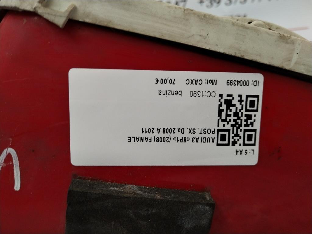 Stop fanale Posteriore Sinistro AUDI A3 Serie (8P1) (05>08)