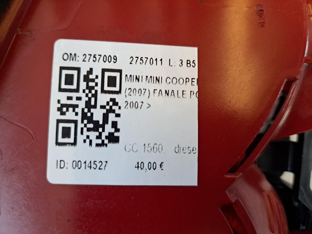 Stop fanale Posteriore Sinistro MINI Cooper 2° Serie