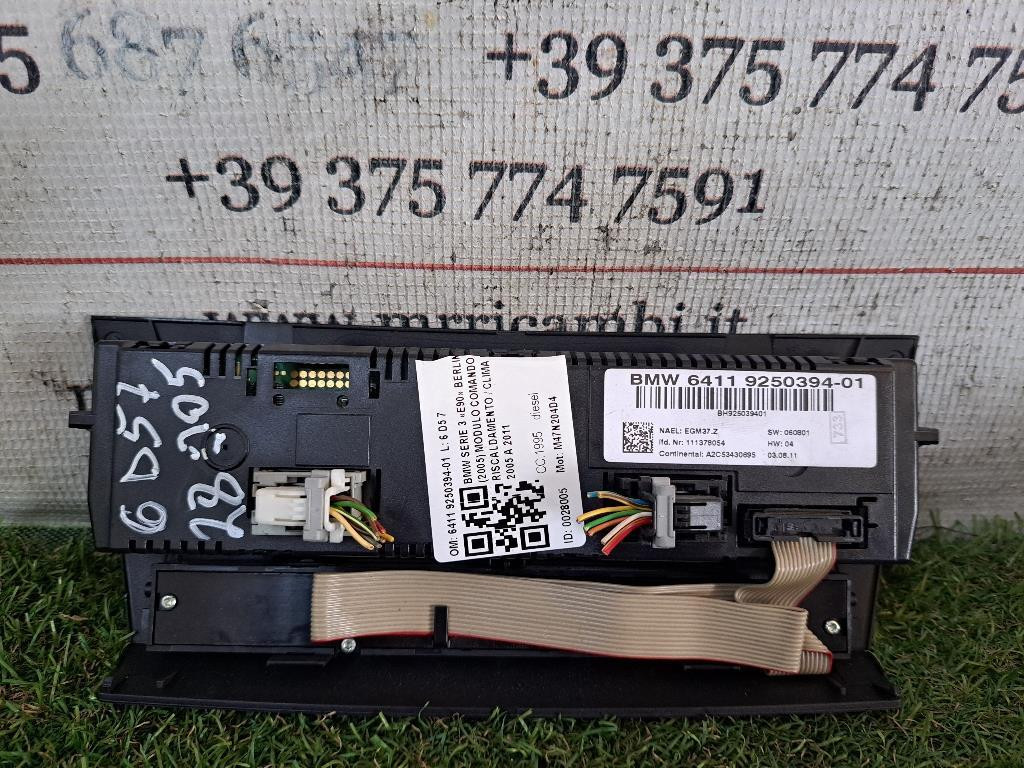 Comandi Clima BMW Serie 3 E90 Berlina 2° Serie