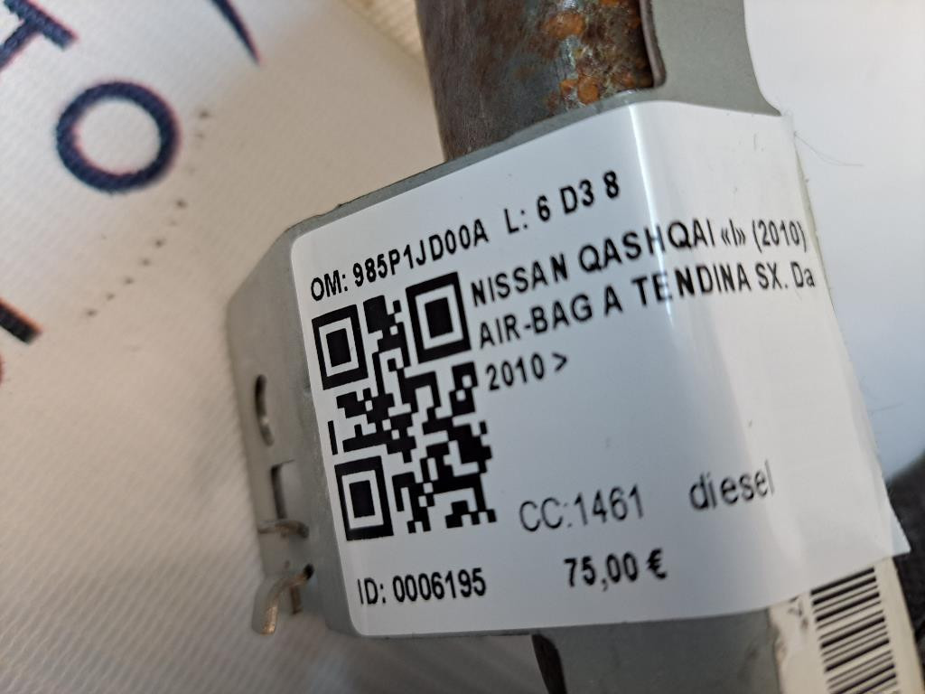 Airbag a tendina lato Sinistro NISSAN Qashqai 2° Serie