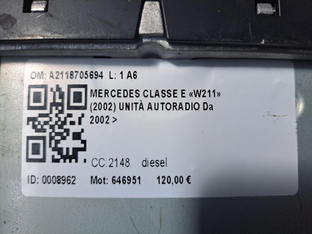 Autoradio MERCEDES Classe E Berlina W211 (02>07)