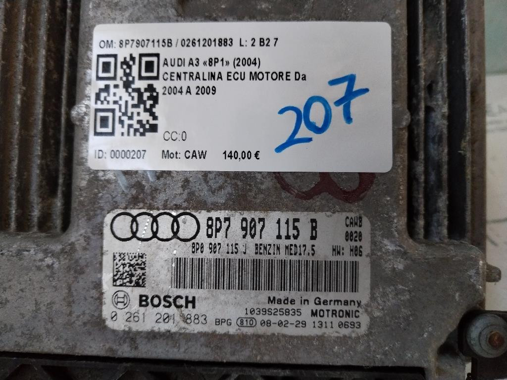 Centralina motore AUDI A3 Serie (8P1) (08>12)