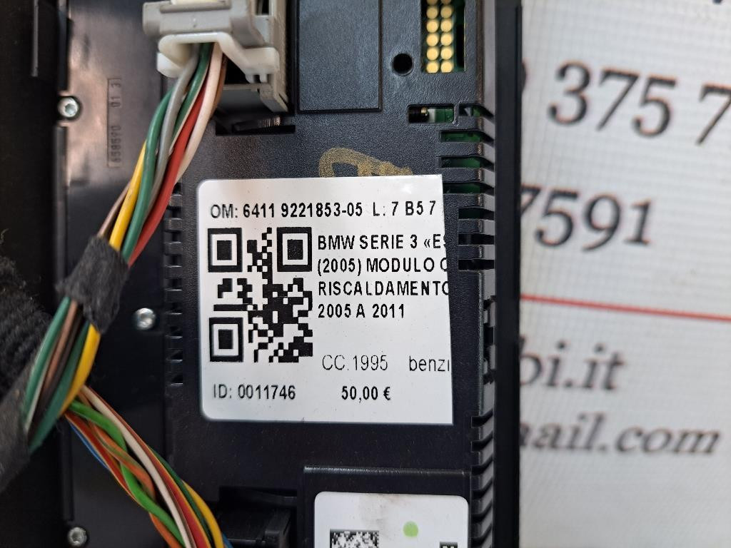 Comandi Clima BMW Serie 3 E90 Berlina 2° Serie