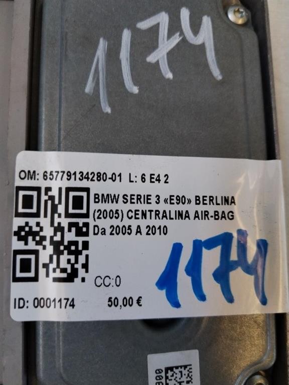 Centralina Airbag BMW Serie 3 E90 Berlina 2° Serie