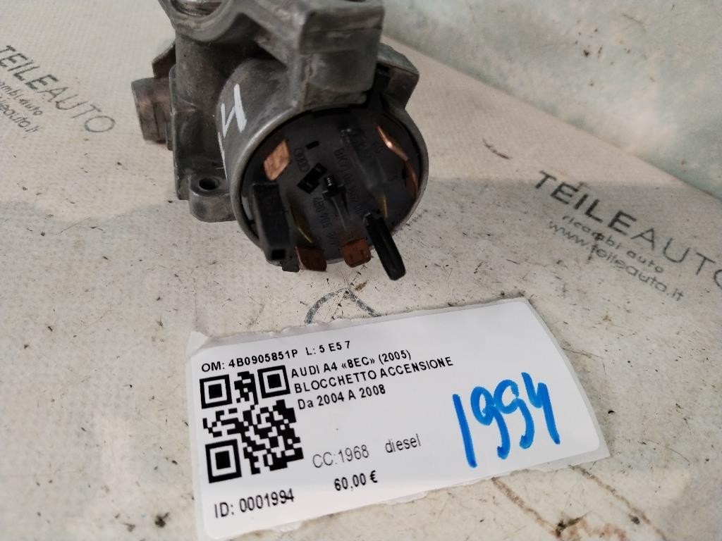 Blocchetto Accensione AUDI A4 Avant (8ED) (04>08)