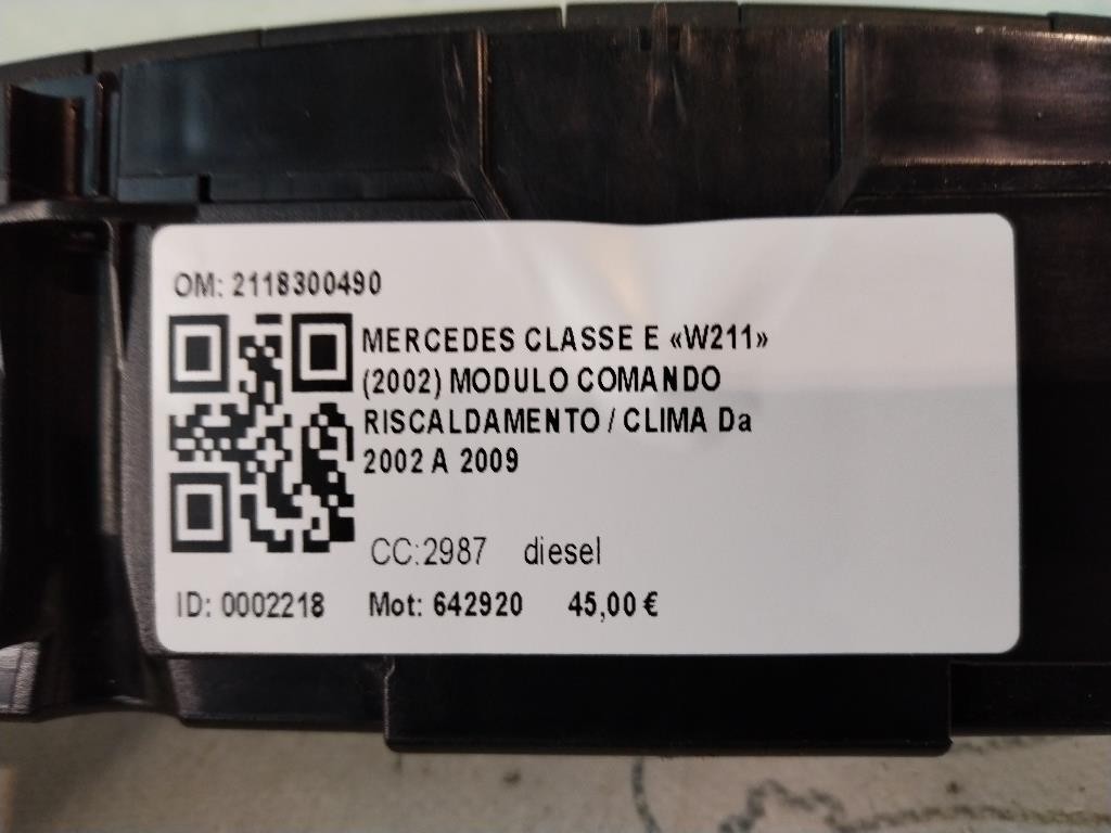 Comandi Clima MERCEDES Classe E Berlina W211 (02>07)