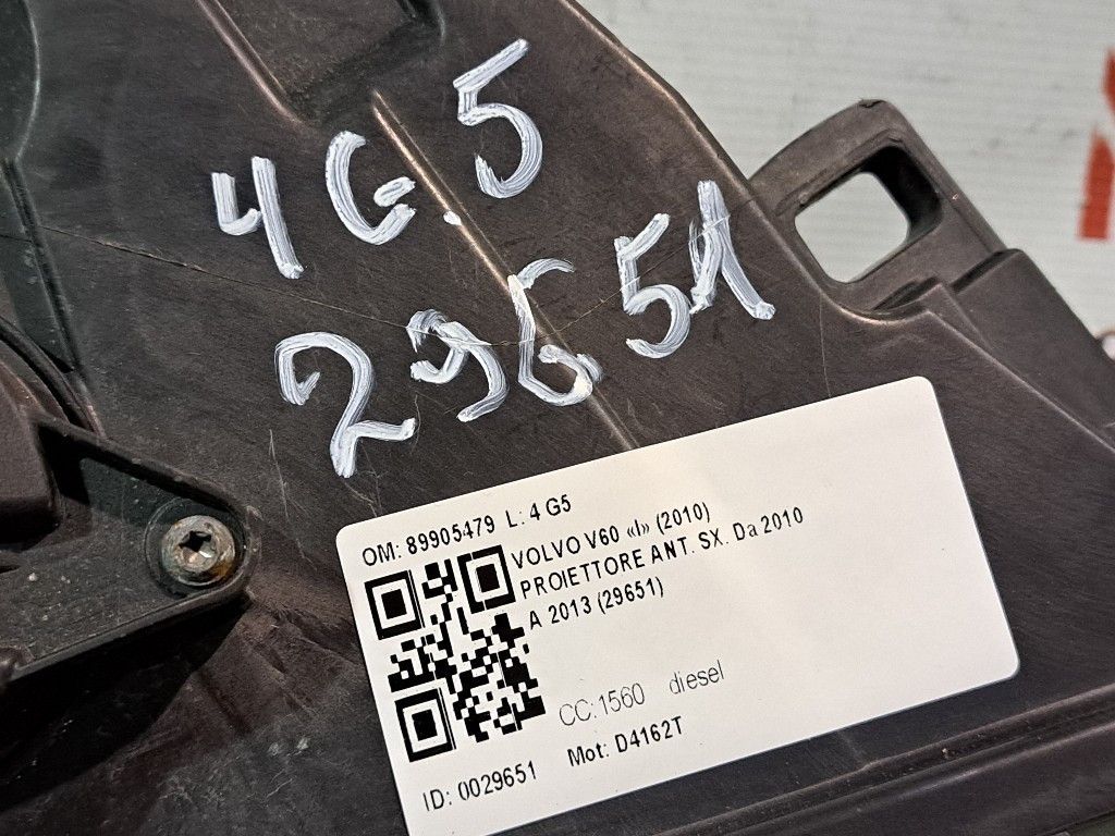 Faro anteriore SX allo Xeno VOLVO V60 1° Serie