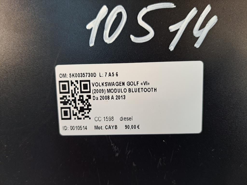Centralina bluetooth telefono VOLKSWAGEN Golf 6 Berlina (08>12)