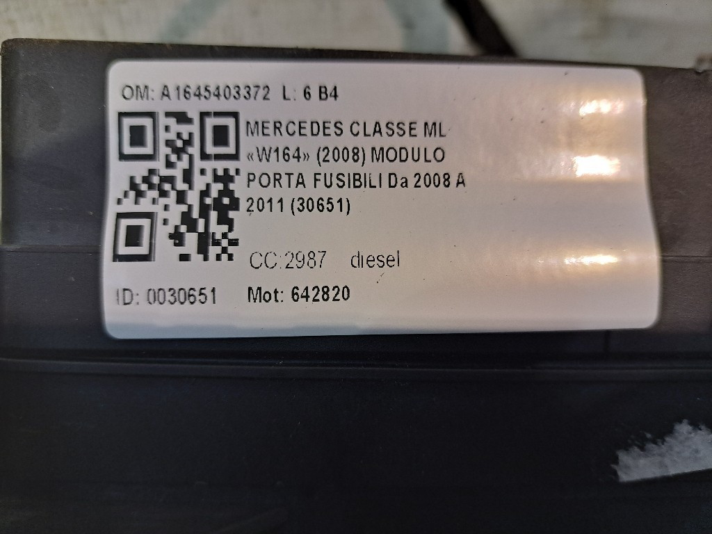 box contenitore porta fusibili MERCEDES ML W164 3° Serie
