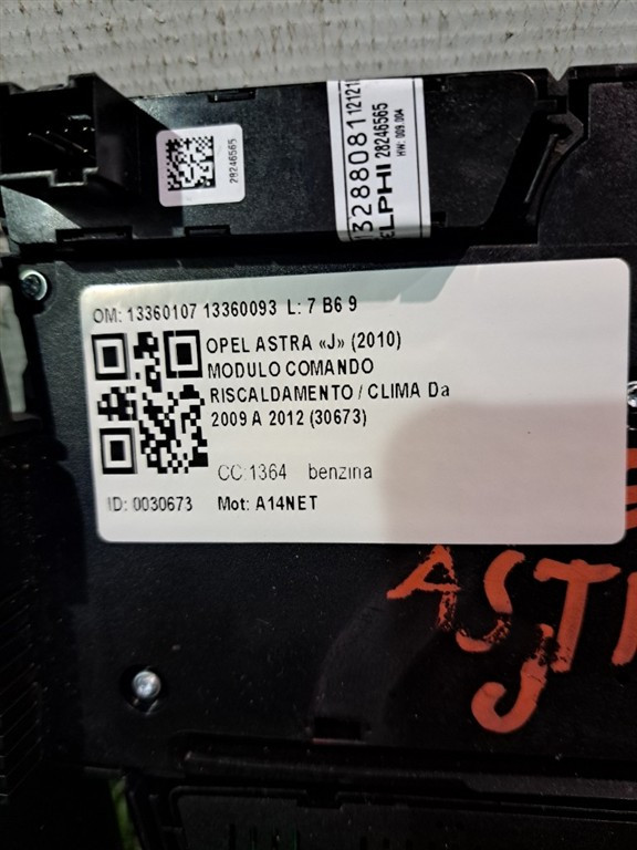 Comandi Clima OPEL Astra J