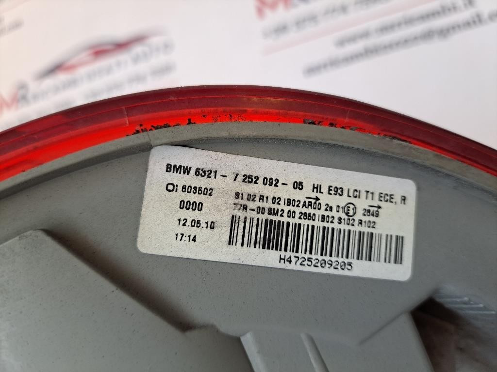 Stop fanale posteriore a LED Destro BMW Serie 3 E92 Coupé