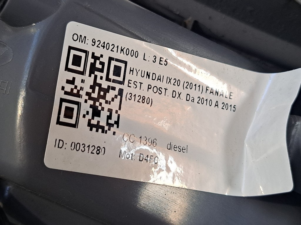 Stop fanale posteriore Destro HYUNDAI iX20 Serie (10>19)