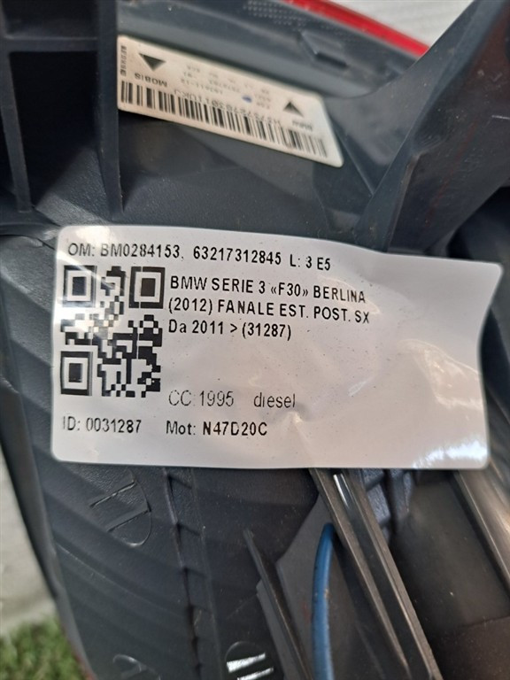 Stop fanale Posteriore Sinistro BMW Serie 3 F30 Berlina