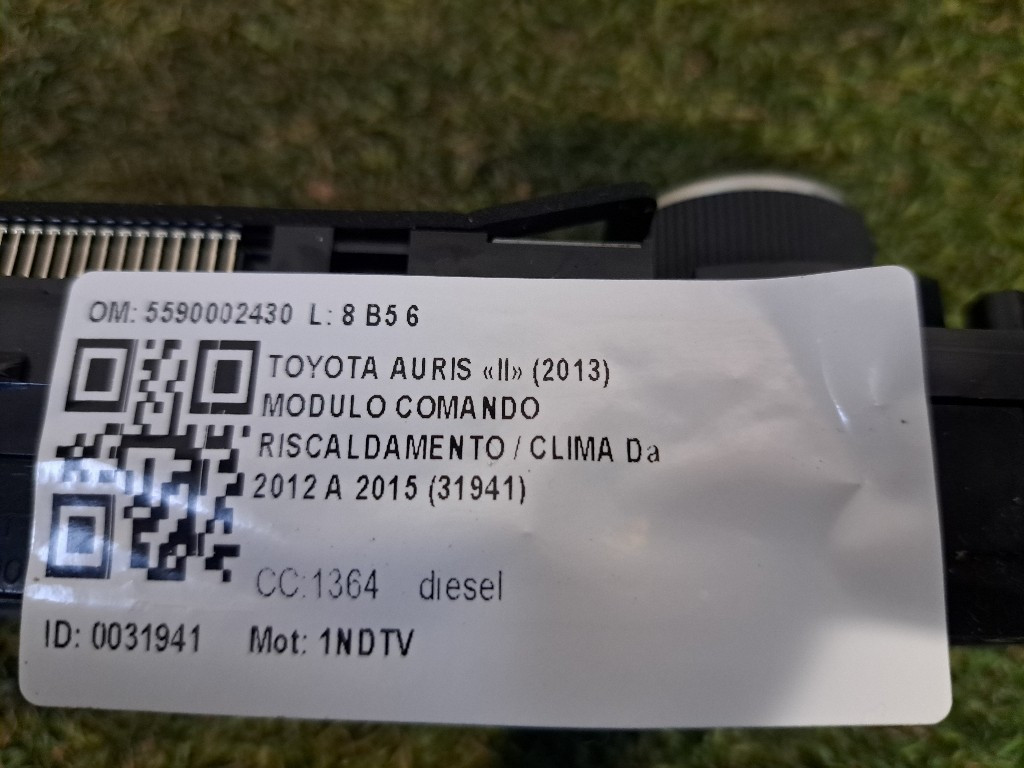 Comandi Clima TOYOTA Auris Serie (E180) (12>18)